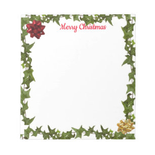 Bloc-note Personalized 5.5 x 6"  Christmas Note Pad