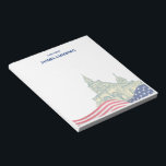 Bloc-note Personalized American Flag Patriotic USA<br><div class="desc">Personalized American Flag Patriotic USA Gifts! Celebrate pride, freedom, and unity with this American Patriotic USA design. Inspired by the spirit of the United States, this design reflects love for the country, national pride, and the values of liberty and independence. Perfect for national holidays, patriotic events, family gatherings, or everyday...</div>