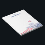 Bloc-note Personalized American Flag Patriotic USA<br><div class="desc">Personalized American Flag Patriotic USA Gifts! Celebrate pride, freedom, and unity with this American Patriotic USA design. Inspired by the spirit of the United States, this design reflects love for the country, national pride, and the values of liberty and independence. Perfect for national holidays, patriotic events, family gatherings, or everyday...</div>