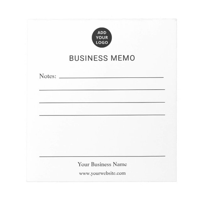 Bloc-note Personalized Business Memo (Devant)