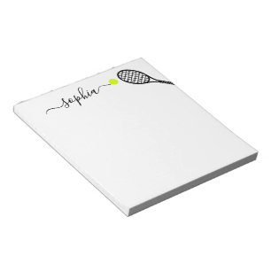 Bloc-note Personalized Elegant Name Modern Tennis