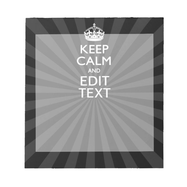 Bloc-note Personalized KEEP CALM and your text Creative (Devant)