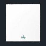 Bloc-note Personalized Name Script Monogram<br><div class="desc">Personalize your notepad with your name and initial. Our script monogram notepad is the perfect gift.</div>