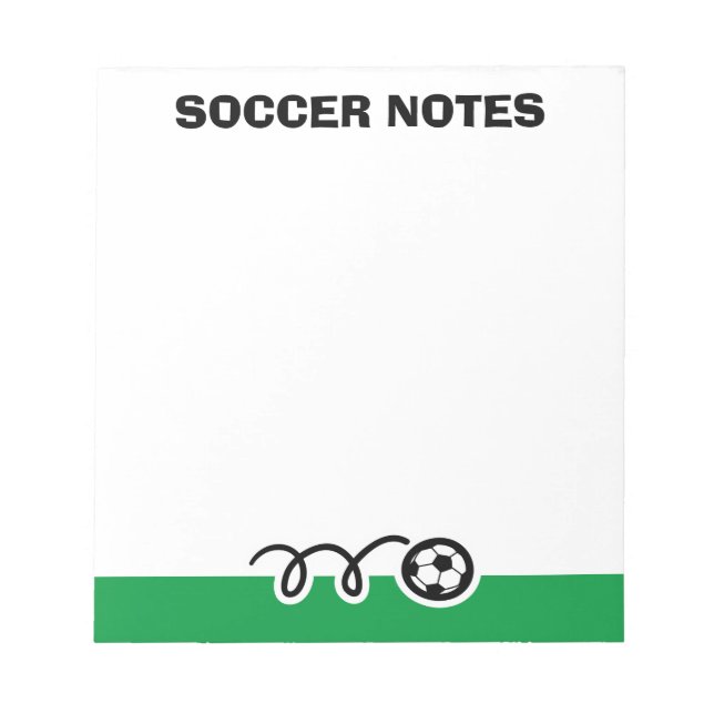 Bloc-note Personalized notepad with cute soccer ball design (Devant)