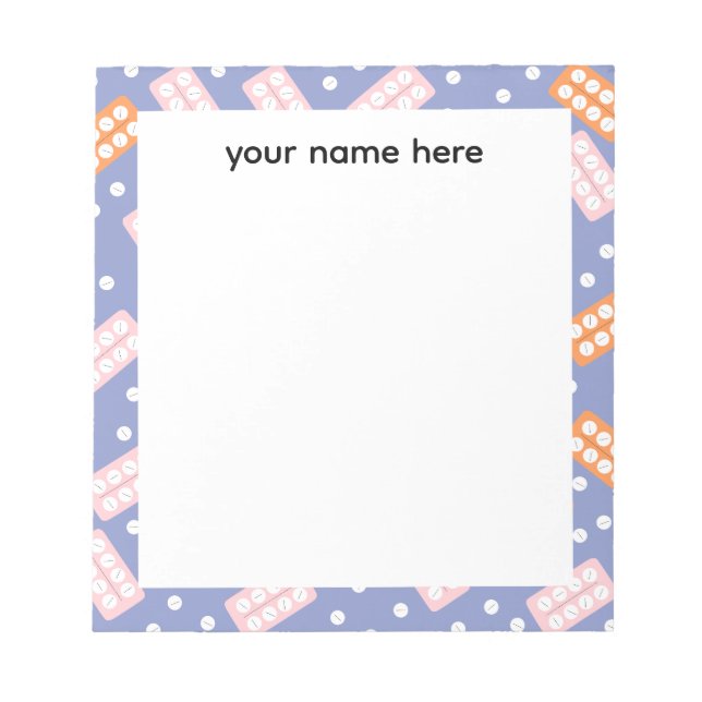 Bloc-note Personalized Pharmacy Tech Notepad (Devant)