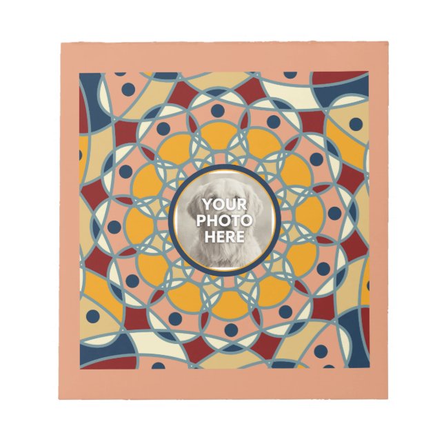 Bloc-note Personalized Photo Mandala Design Baby Shirt (Devant)