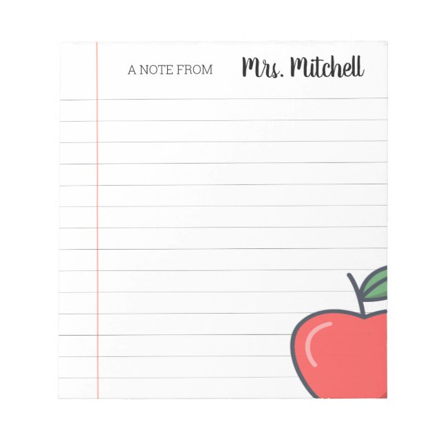 Bloc-note Personalized Teacher Notepad (Devant)