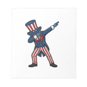 Bloc-note Personnage patriotique Dabbing Design vectoriel vi
