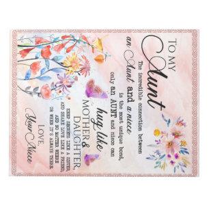 Bloc-note Personnalisé À Ma Tante De Nièce