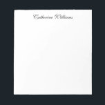 Bloc-note Personnalisé Élégant Moderne Simple Noir Nom de sc<br><div class="desc">Personnalisé Élégant Moderne Simple Noir Script Nom Bloc-notes</div>