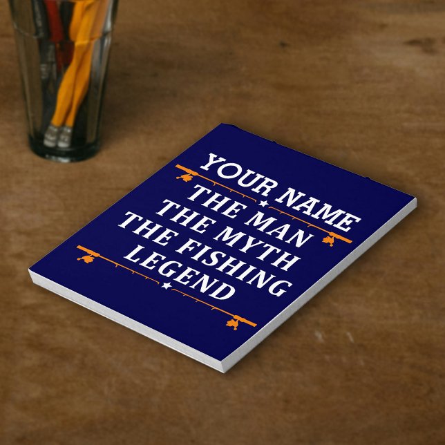 Bloc-note Personnalisé L'Homme Le Mythe La Légende De La Pêc (Créateur téléchargé)