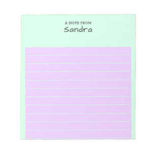 Bloc-note Personnalisé Moderne Simple Pastel Coloré Linné