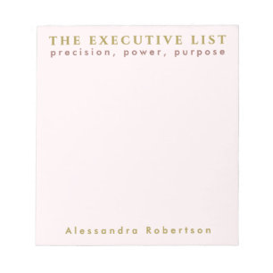 Bloc-note Personnalisé Nom Fun List Lover Pastel Pink Minima