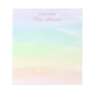 Bloc-note Personnalisé Rainbow Teacher's Gift Notepad person