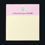 Bloc-note Personnalisé Sweet life rose jaune popsicle<br><div class="desc">Bloc-notes design coloré et amusant popsicle. J'ai peint des popsicles en été a décidé un bloc-notes "Sweet Note" peut utiliser cette oeuvre d'art. Bon appétit !</div>