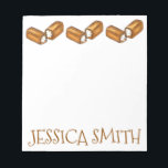 Bloc-note Personnalisé Twinkie Junk Food Foody Snack Cakes<br><div class="desc">Le Bloc-notes présente une illustration originale d'un délicieux gâteau-snack Twinkie rempli de crème. Parfait pour tous les malfrats ! Personnalisez simplement vos informations.</div>