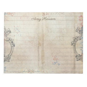 Bloc-note Personnalisé Vintage Antique Shabby Chic Grunge