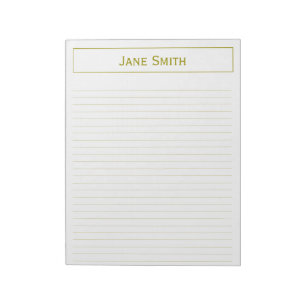 Bloc-note Personnaliser : Corporate Minimal Gold et White