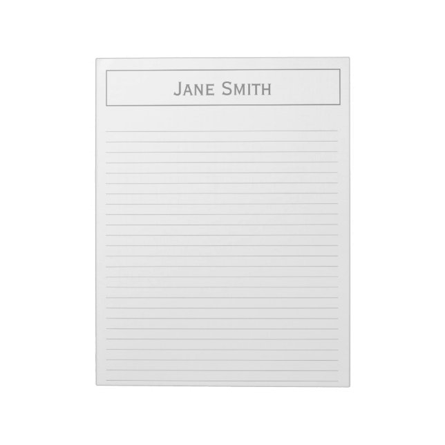 Bloc-note Personnaliser : Corporate Minimal Grey and White (Tourné)