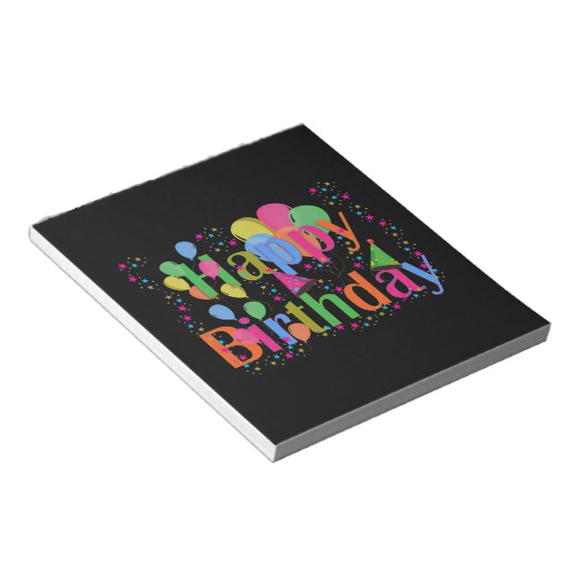 Bloc-note Personnaliser le nom de la fête d'anniversaire Art (Incliné)