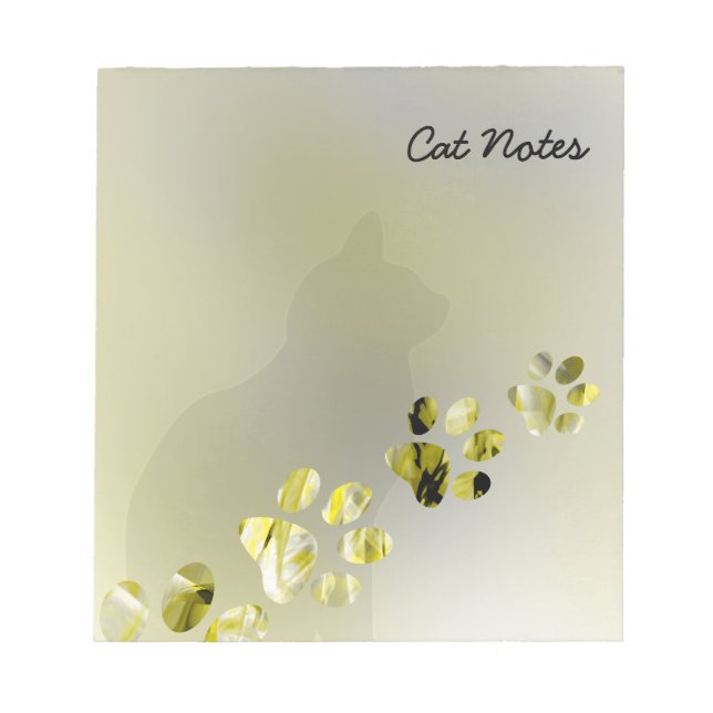 Bloc-note Personnaliser les Empreintes de pattes de chats ja (Devant)