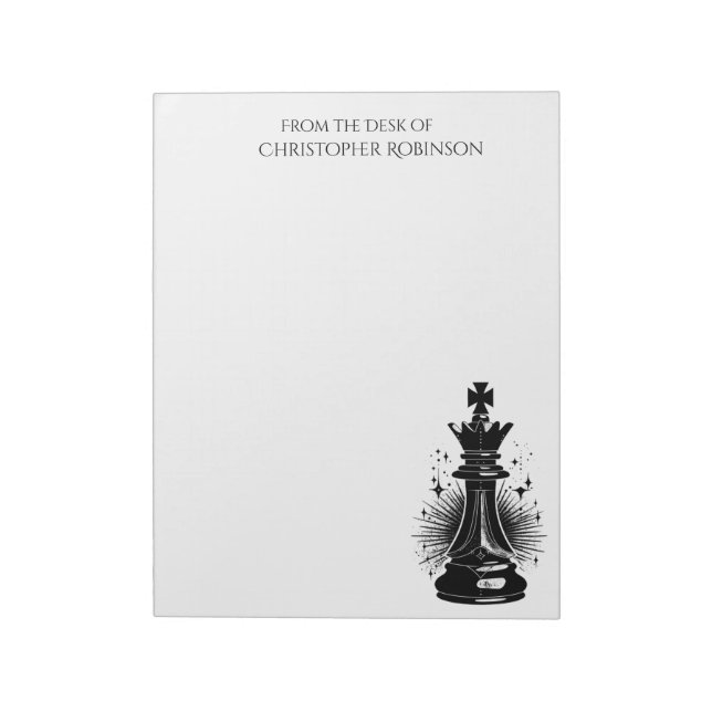 Bloc-note (PERSONNALISER) Symbole d'échecs surréaliste (Tourné)
