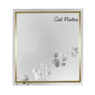 Bloc-note Personnalisez les empreintes de pattes de chat
