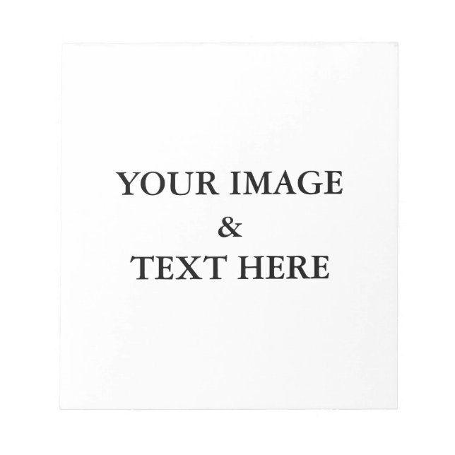 Bloc-note Personnalisez Votre Propre Photo & Texte (Devant)