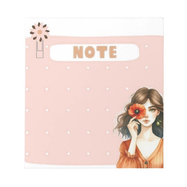 Bloc-note Pétale & Polka : collection de notes de souris Whi (Devant)