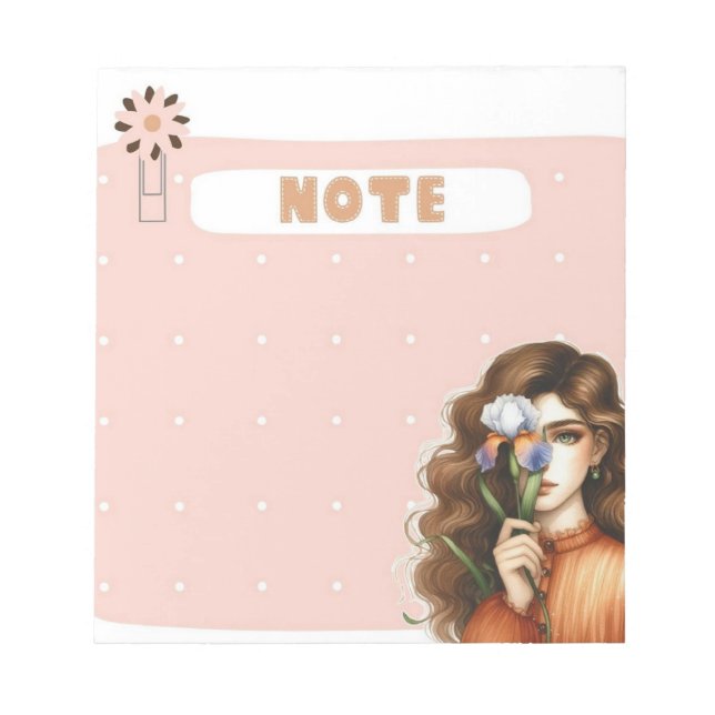 Bloc-note Pétale & Polka : collection de notes de souris Whi (Devant)
