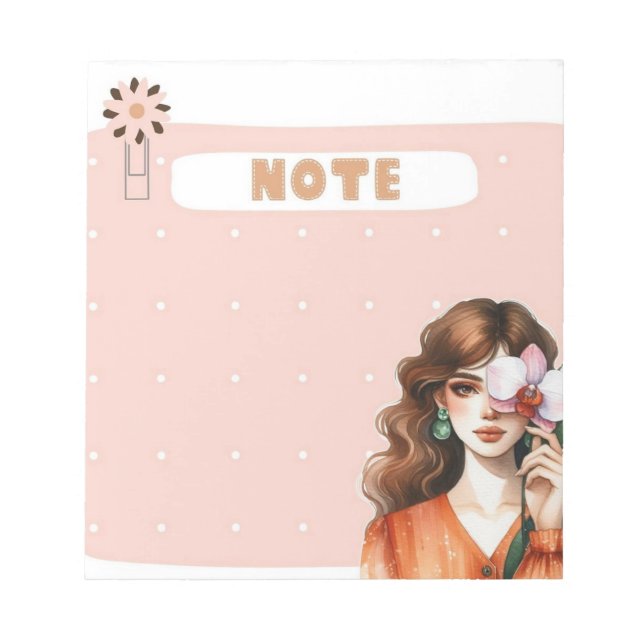 Bloc-note Pétale & Polka : collection de notes de souris Whi (Devant)