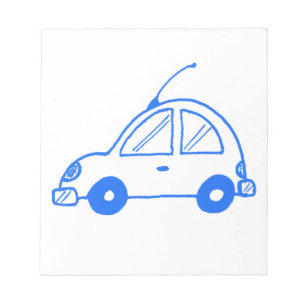 Bloc-note Petite voiture bleue