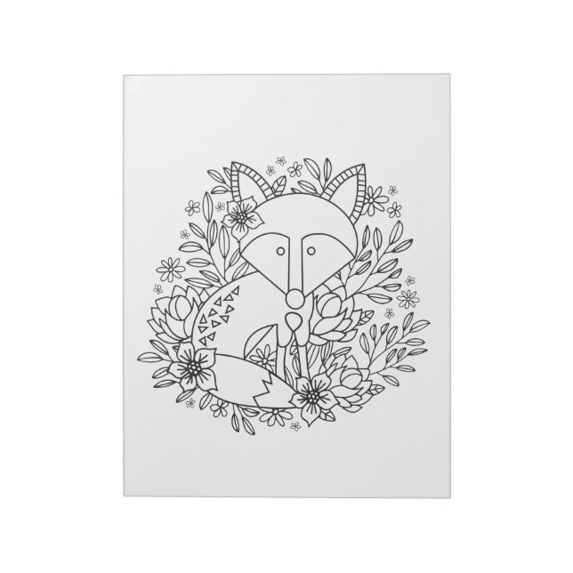 Bloc-note Petites feuilles de coloriage Fox (Tourné)