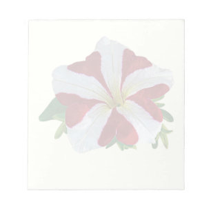 Bloc-note Petunia rouge et blanc