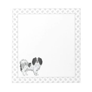 Bloc-note Phalène de dessin animé noir et blanc avec pattes