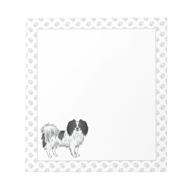 Bloc-note Phalène de dessin animé noir et blanc avec pattes  (Devant)