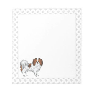 Bloc-note Phalène Rouge Mélange Chien Caricature Avec Pâtes