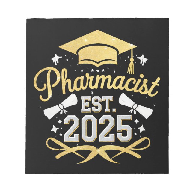Bloc-note Pharmacien Diplômé de Pharmacie 2025 (Devant)