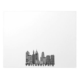 Bloc-note Philadelphia Skyline Silhouette 