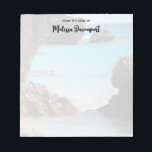 Bloc-note Photo de Tropical Island Coast & Sea<br><div class="desc">Un bloc-notes avec une photo pittoresque montrant la côte tropicale des Bermudes. De gros rochers déchiquetés contrastent avec la mer turquoise et éclatante.</div>