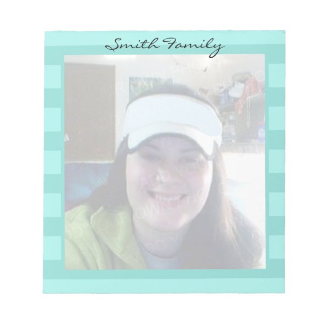 Bloc-note Photo Nom de famille personnalisé (Devant)