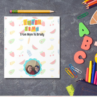 Bloc-note Photo personnalisée lunchbox note d'amour