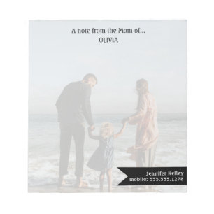 Bloc-note Photo personnalisée Note de la maman de...Personna