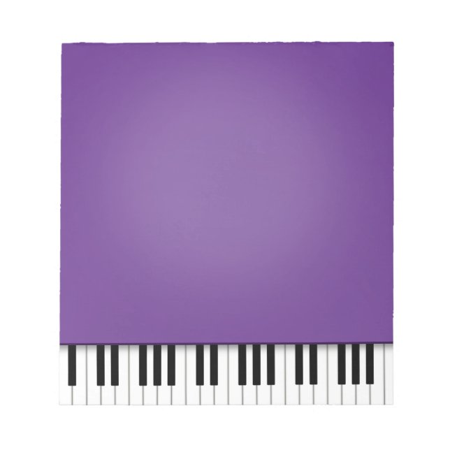 Bloc-note Piano Clavier Plaisir Violet 5.5x6 Musique (Devant)