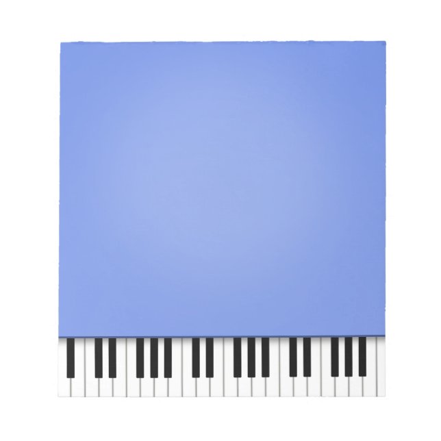 Bloc-note Piano Keyboard Fun Blue 5.5x6 Music (Devant)
