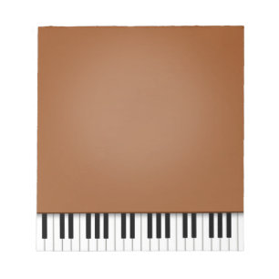 Bloc-note Piano Keyboard Fun Brown 5.5x6 Music