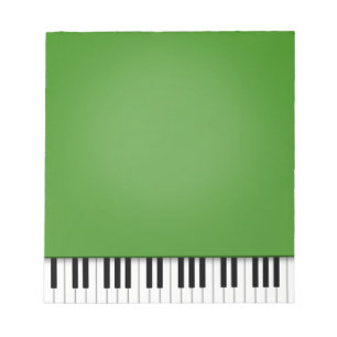 Bloc-note Piano Keyboard Fun Green 5.5x6 Music