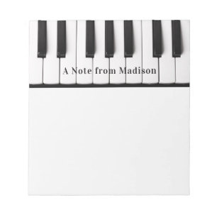 Bloc-note Piano Keys custom text notepad