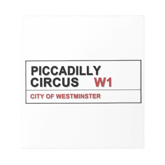Bloc-note Piccadilly Circus Londres (Devant)