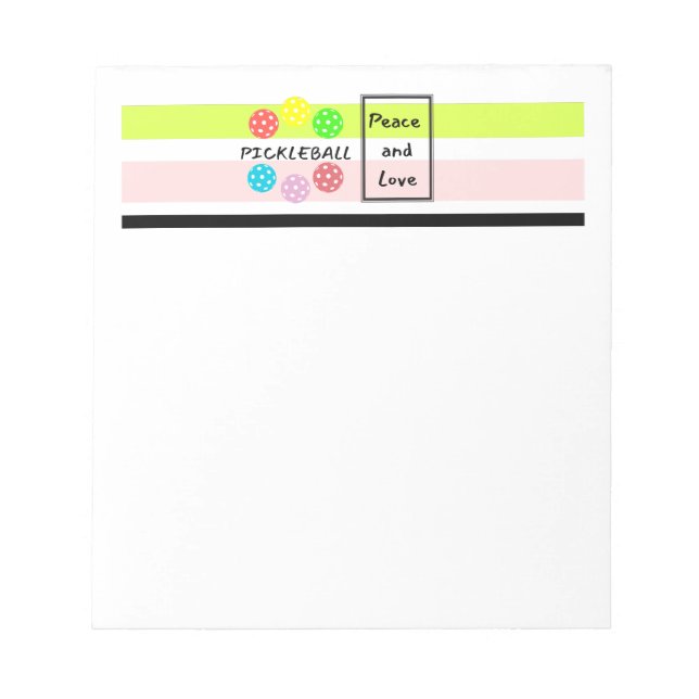 Bloc-note Pickleball Notepad. Funny Pickleball Notepad. (Devant)